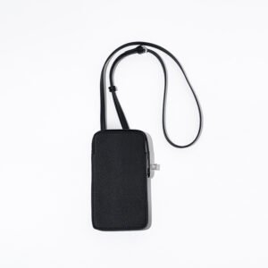 Epsom Leather Phone Crossbody Bag Black